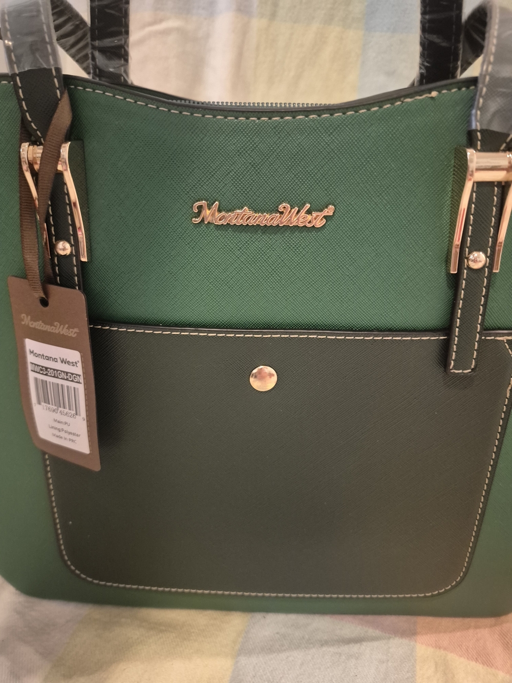 "Sale" NWT Montana West Green and Dark Green 3-Piece Shoulder Bag Set - Picture 9 of 11